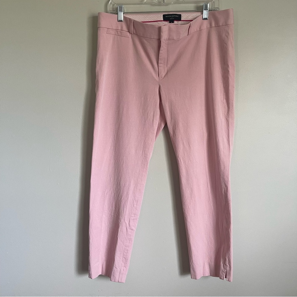 Banana Republic Pink Sloan Fit Slim Ankle Dress Pant Classic Professional Sz 14